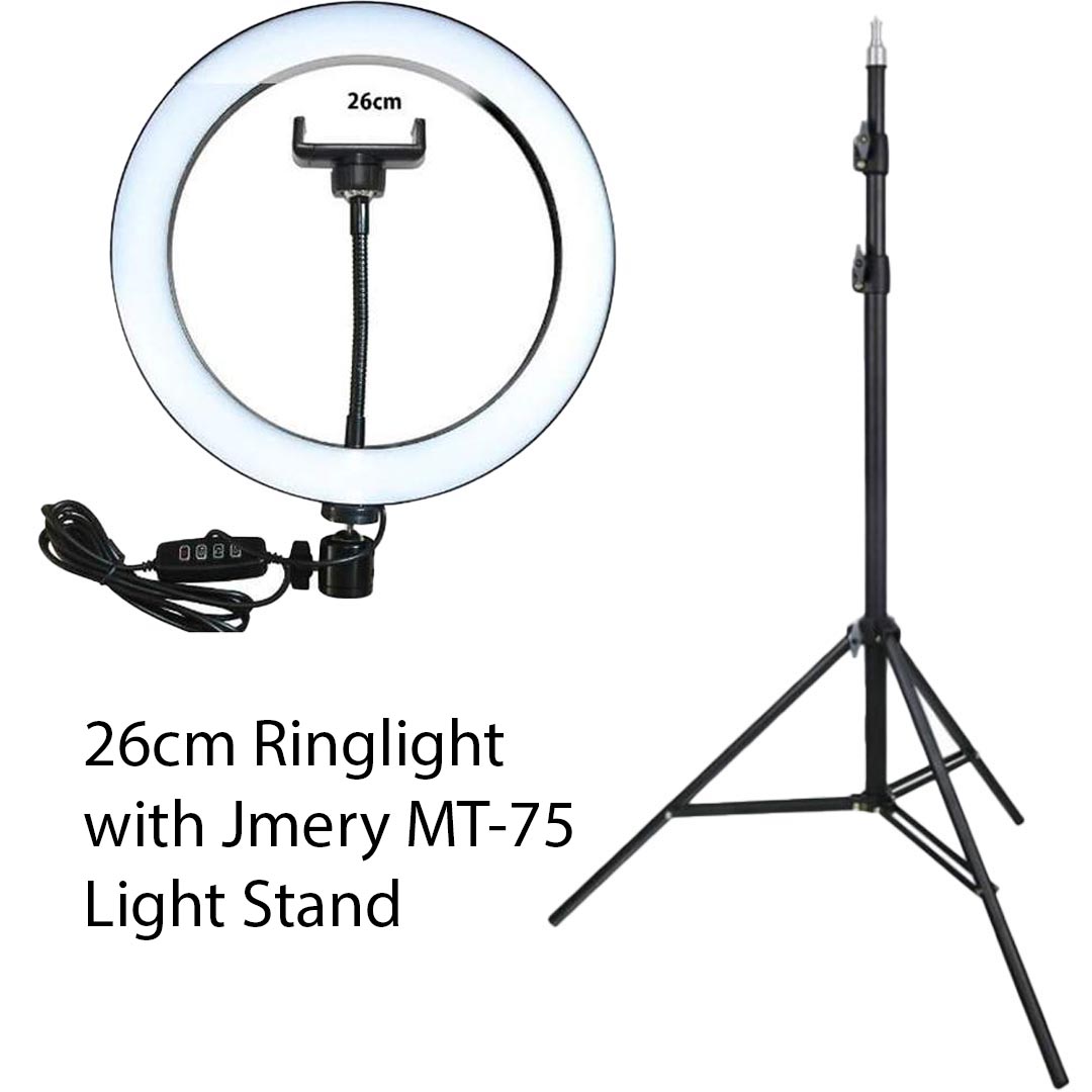 26cm Ring Light With Jmery MT-75 Stand