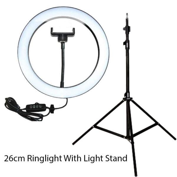 26cm Ring Light With Light Stand