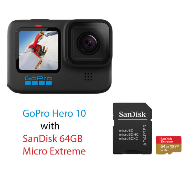 Gopro Hero 10 with 64GB Micro Extreme