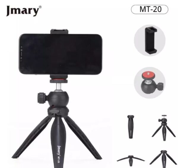 JMARY MT-20 - Table Top Mini Portable Foldable Tripod Stand