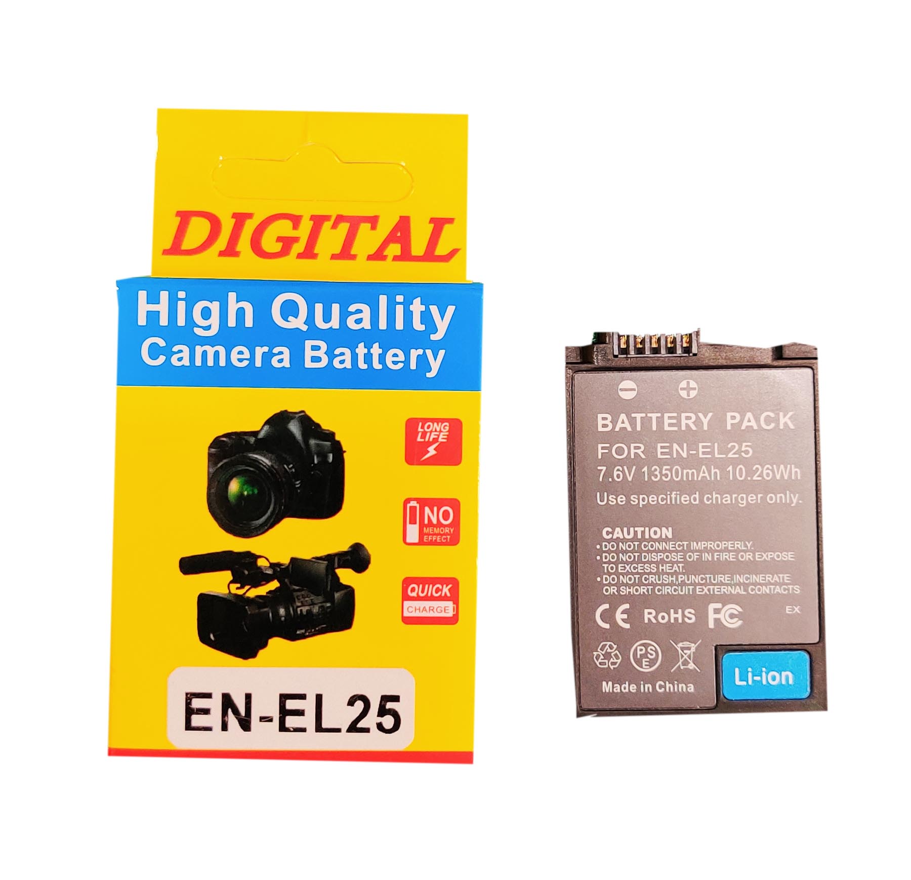 Nikon EN-EL25 Rechargeable Lithium-Ion High Copy Battery for Nikon Z50 and Z30