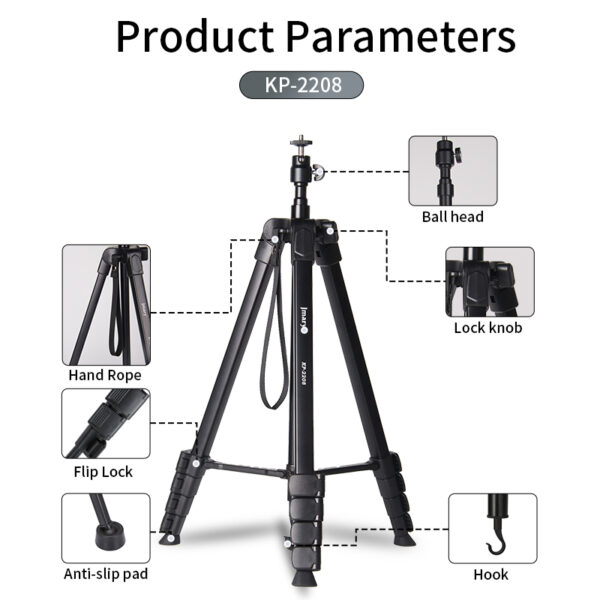Jmary KP-2208 Multifunctional Tripod + Monopod For Mobile And Ring Light