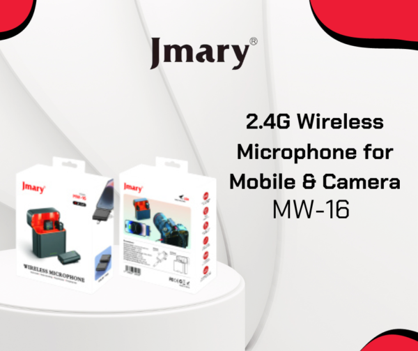 Jmary MW-16 2.4G Wireless Microphone for Mobile and Camera