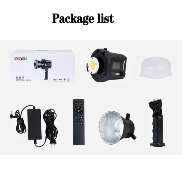 ZYSB CL-80Bi Bi-Color 3200-5600K LED Light Video Light 80W Professional Continues light For Photography and Videography