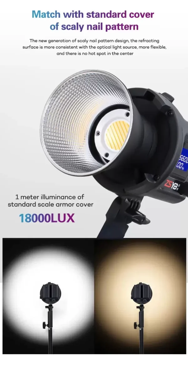 ZYSB CL-80Bi Bi-Color 3200-5600K LED Light Video Light 80W Professional Continues light For Photography and Videography