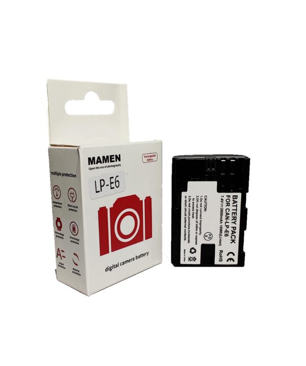 Mamen Battery LP-E6 for Canon Cameras ( 2600Mah )