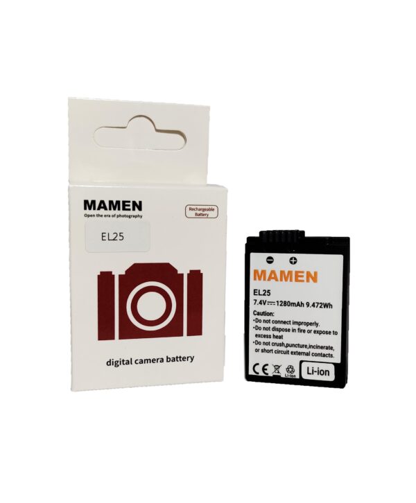 Mamen EN-EL25 Rechargeable Lithium-Ion ( 1280mah )High Copy Battery for Nikon Z50 and Z30