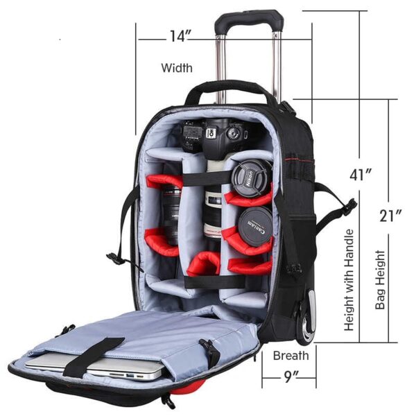 Yaxiumei Trolly Large Bag for DSLR / Mirrorless Cameras