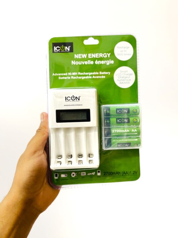 ICON Quick LCD Cell Charger with 2700Mah Cell