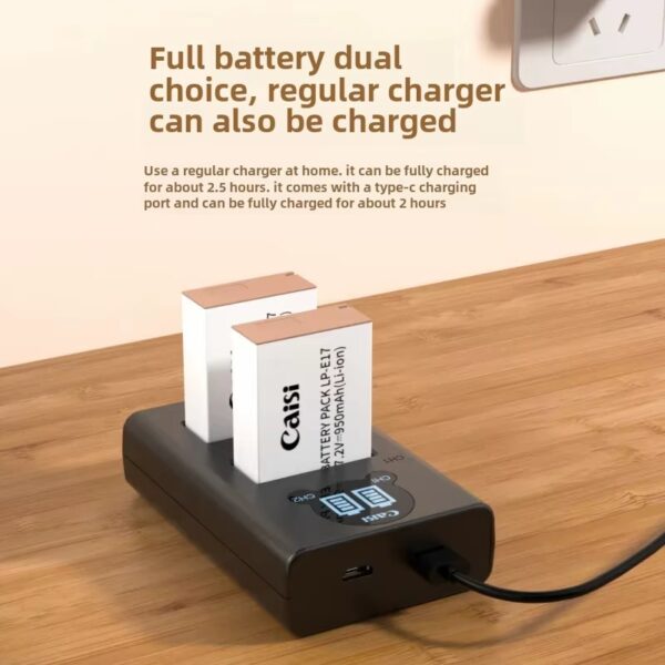 Caisi A+ Battery Canon LP-E17 with C type Charging Port (950mah)