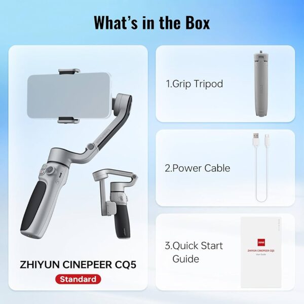 ZHIYUN CINEPEER CQ5 Gimbal Stabilizer for Mobile Phones with 6 Month Warranty