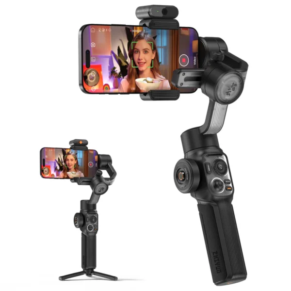 Zhiyun Smooth 5 S pro with AI tracker Handheld Stabilizer 3-Axis Smartphone Gimbal with 6 Month warranty