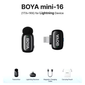 BOYA Mini 16 For I Phone IOS Wireless Microphone With 3 Year Warranty