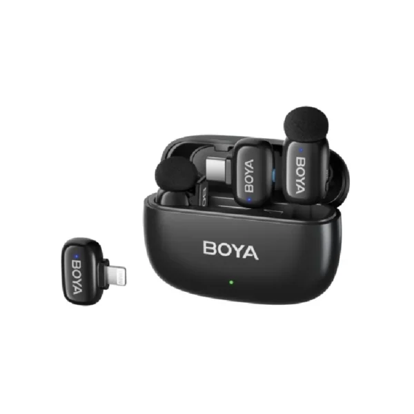 BOYA Mini 14 For ( Andriod Type C and I phone IOS ) Dual Wireless Microphone With Charging Case With 3 Year Warranty