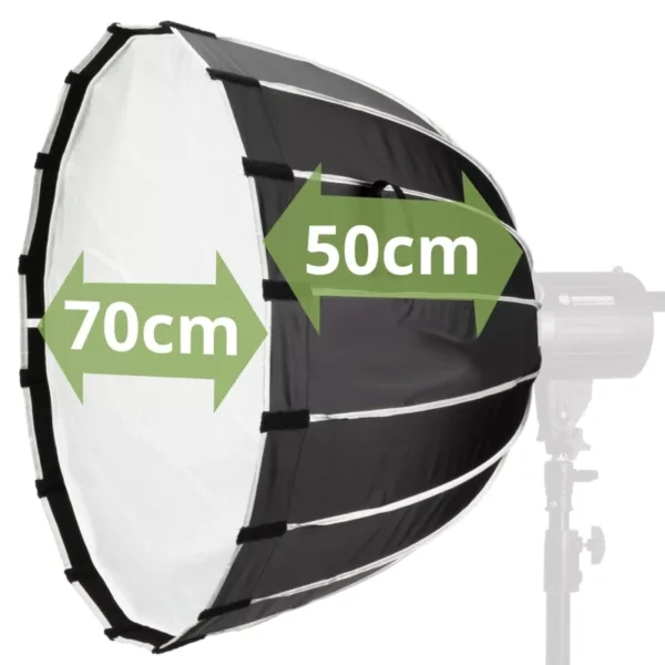 Caisi Bowns Mount Foldable Octa 70cm with Honeycomb Grid For Studio lights