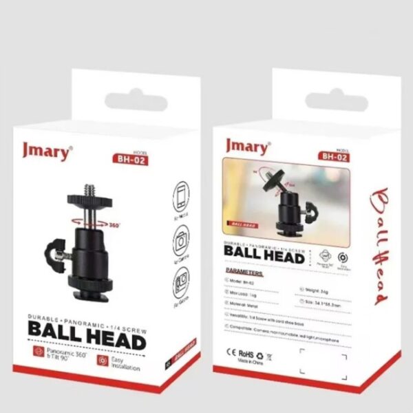 JMARY BH-02 360-Degree Rotating Tripod Ball Head 1/4 Screw Adapter price in pakistan