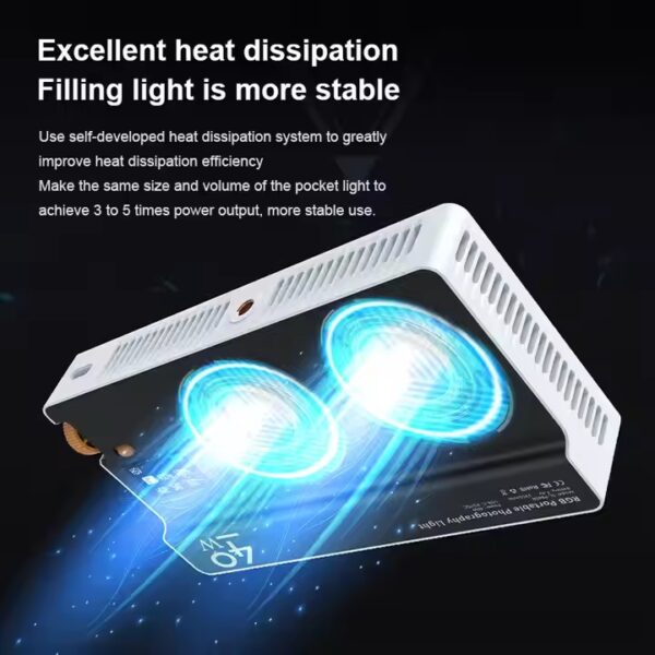 Mamen SL-PB 40R 40W RGB Full Color Led Video Light Lamp 2500K-9000K Photography Fill Light