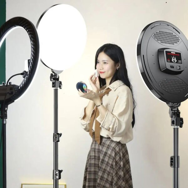 Round LED Photographic 14 inch Panel Light  Model : M666 for photography Live lighting - image 2