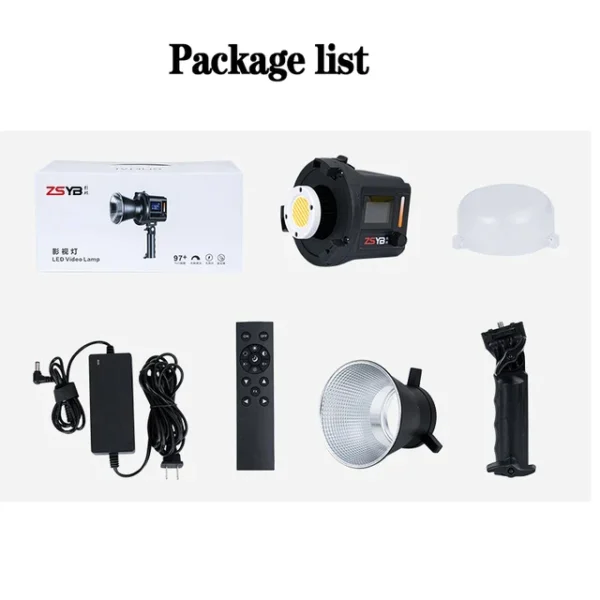 ZSYB CL-80Bi Bi-Color 3200-5600K LED Light Video Light 80W Professional Continues light For Photography and Videography