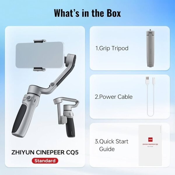 ZHIYUN CINEPEER CQ5  Gimbal Stabilizer for Mobile Phones with 6 Month Warranty - image 8