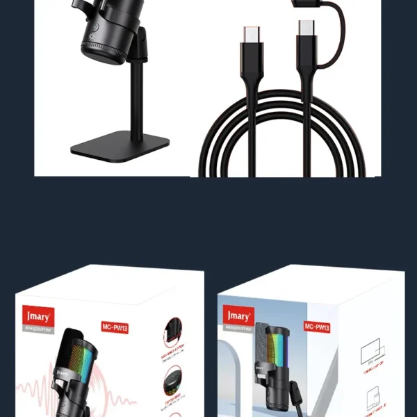 Jmary MC-PW13 RGB Light Plug and Play Desktop Microphone PRICE IN PAKISTAN - image 4