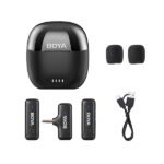 BOYA BY-WM3T2-M2 Dual Channel Mini 2.4GHz Wireless Microphone With Charging Case with 3 year Warranty
