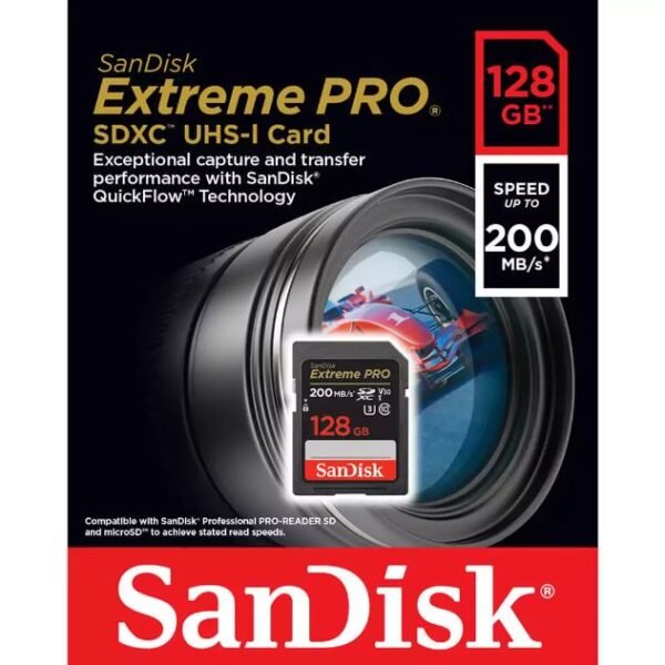 SanDisk SDXC 128GB 200MB/s Extreme PRO Card - image 2
