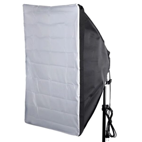 Continues Softbox  With Lamp Holder Socket and Soft Cloth Diffuser with Stand for Studio Photography