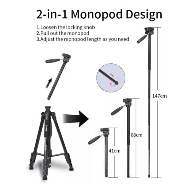 Jmary KP-2274 Professional Over Head Tripod - image 3