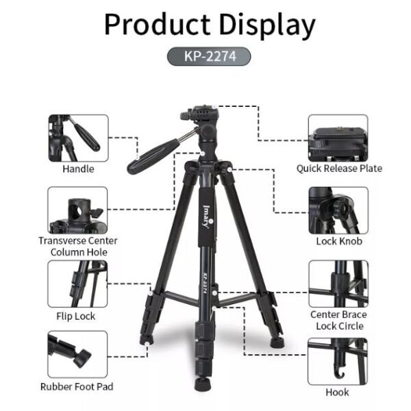 Jmary KP-2274 Professional Over Head Tripod - image 4