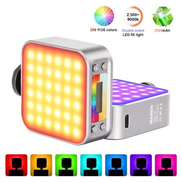 Memn Metal Frame RGB Do1 LED Fill Light Double-Sided Portable LED Light - image 3
