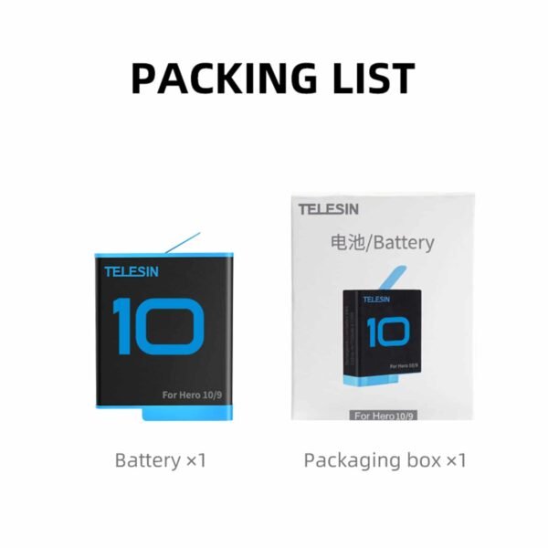TELESIN Gopro Hero 9,10 Battery - image 3