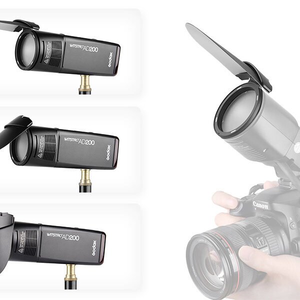 Godox Ak-R12 Bounce Card with round flash - image 2