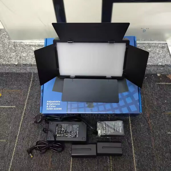 LED 680 pro with Dual Battery charger & Adaptor 40W   Bi-colour Led Panel Photography Light - image 4