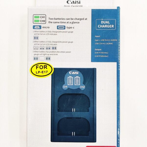 Caisi Dual Charger  For Canon Lp-E17 Battery - image 3