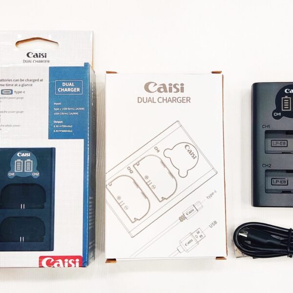 Caisi Dual Charger  For Canon Lp-E8 Battery