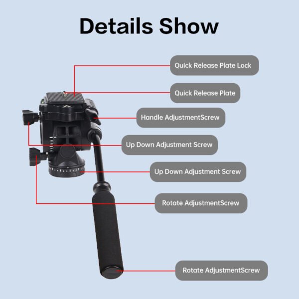 Jmary KT285+NB50 2-in-1 Tripod with Hydraulic Head - image 3