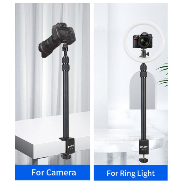 Jmary MT49 Light Stand Tabletop C Clamp Desk Mount Table Stand Table Tripod for Camera, Ring Light, Streaming, Photo Video Shooting - image 5