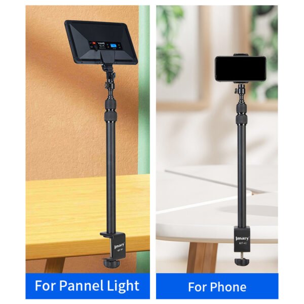 Jmary MT49 Light Stand Tabletop C Clamp Desk Mount Table Stand Table Tripod for Camera, Ring Light, Streaming, Photo Video Shooting - image 4