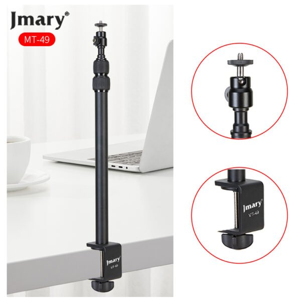 Jmary MT49 Light Stand Tabletop C Clamp Desk Mount Table Stand Table Tripod for Camera, Ring Light, Streaming, Photo Video Shooting - image 3