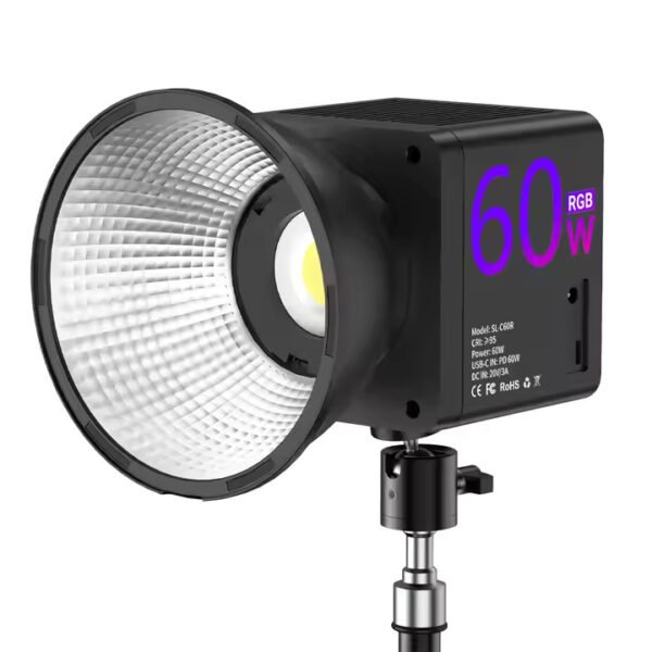 Mamen SL-C60R LED Video BI Color +RGB  Light With Built In Battery Power Portable Cob Photography Light ( Bowen Mount Including ) - image 5