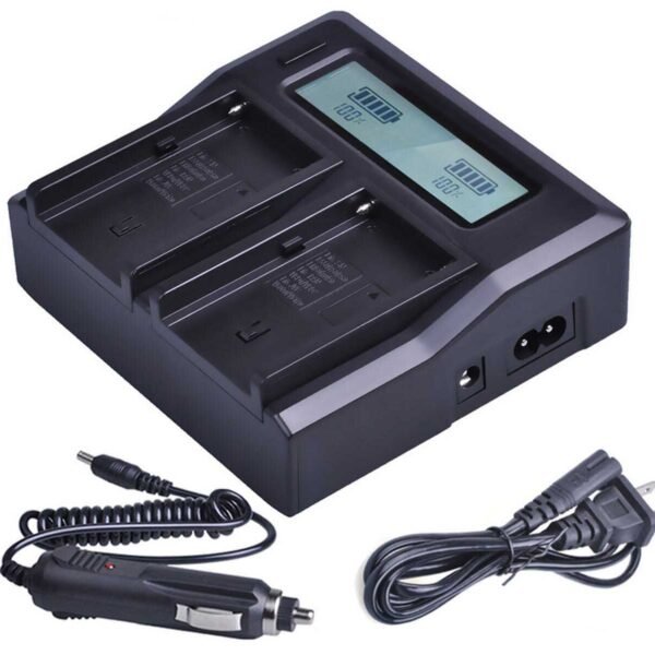 Sony  battery f970 ,f980 and f990  Dual LCD Charger - image 2