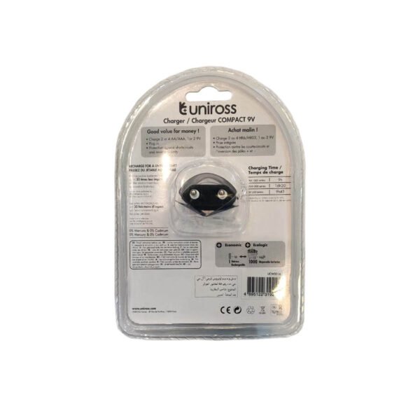 Uniross Compact 9V Charger with 4AA Batteries Kit - image 2