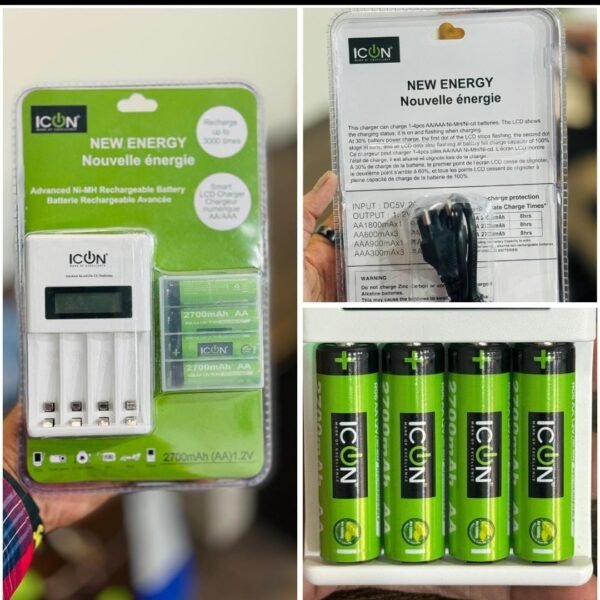 ICON Quick LCD AA and AAA Cell Charger with 2700Mah Cell - image 2