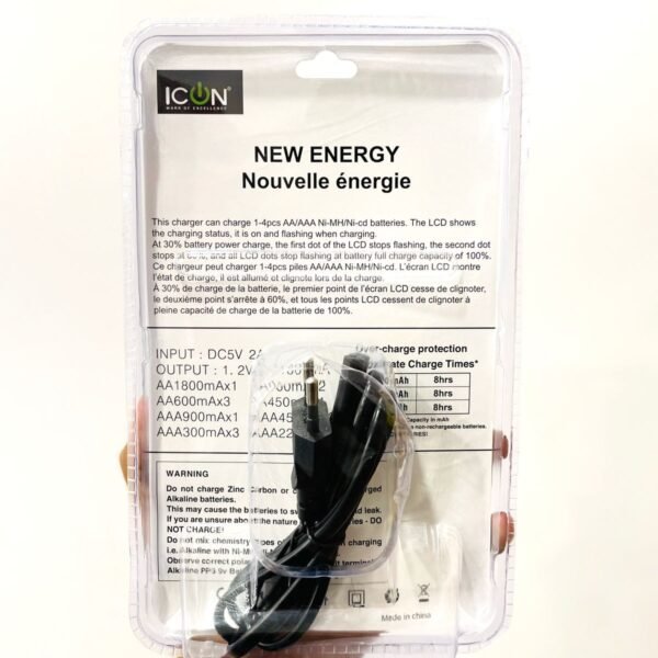 ICON Quick LCD AA and AAA Cell Charger with 2700Mah Cell - image 4