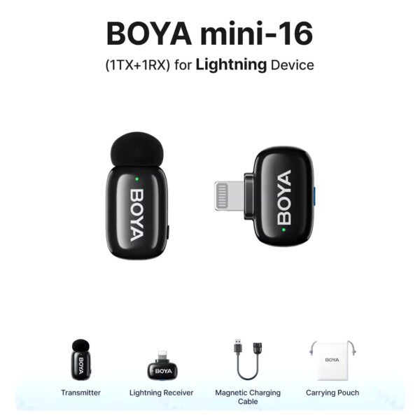 BOYA Mini 16 For I Phone IOS  Wireless Microphone With 3 Year Warranty
