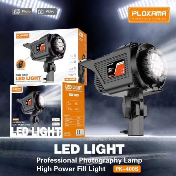 Plokama PK-400s Video Light Kit for Professional Photography & Videography  Spotlights Fill Light 2700K-6500K  With 65cm Lantern Box And Light Stand - image 4