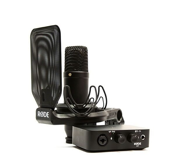 Rode Complete Studio Kit with AI-1 Audio Interface, NT1 Microphone, SM6 Shockmount, and XLR Cable
