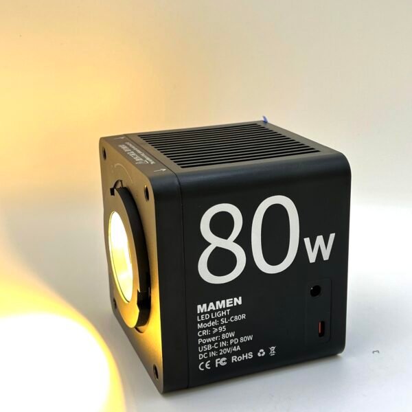 Mamen SL-C80R LED Video BI Color +RGB Light With Built In Battery Power Portable Cob Photography Light ( Bowen Mount Including ) - image 3