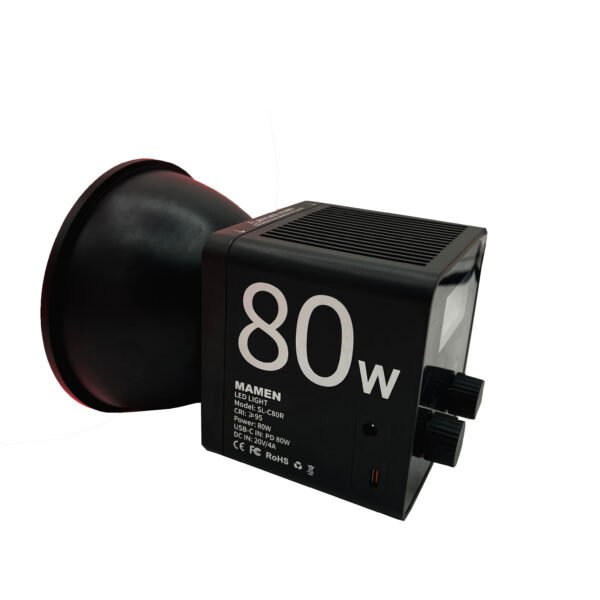 Mamen SL-C80R LED Video BI Color +RGB Light With Built In Battery Power Portable Cob Photography Light ( Bowen Mount Including ) - image 6